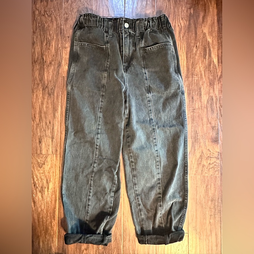 Madewell Charcoal Balloon Denim Pants